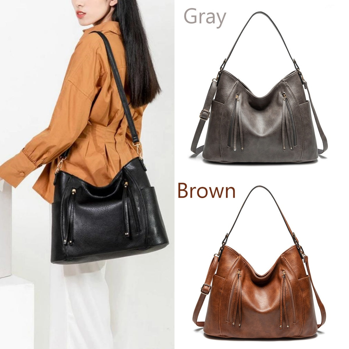 Luxury Women Bag Handbags Women Messenger Bags Leather Designer Handbag Vintage Big Large Capacity Hobos Female Bag