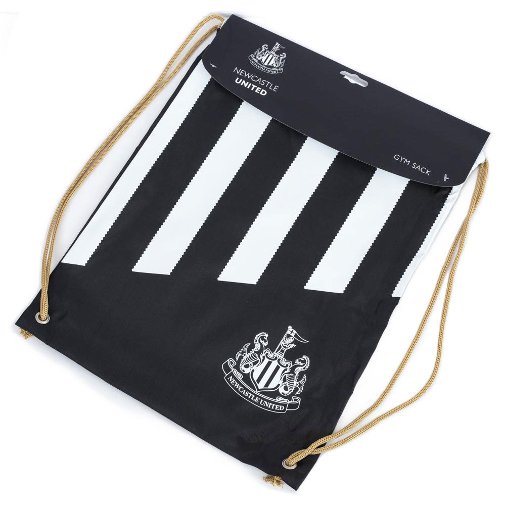 Newcastle Gym Sack-Stripe, Black and White, One Size