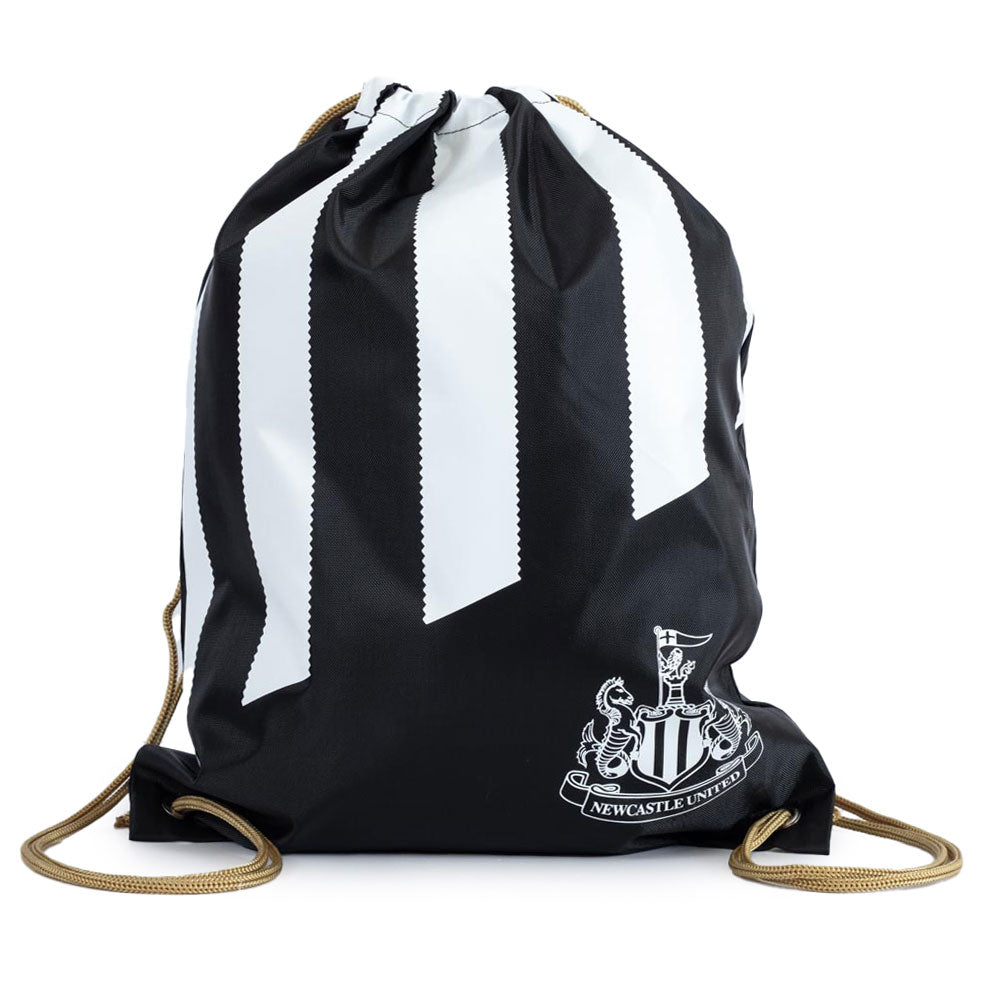 Newcastle Gym Sack-Stripe, Black and White, One Size