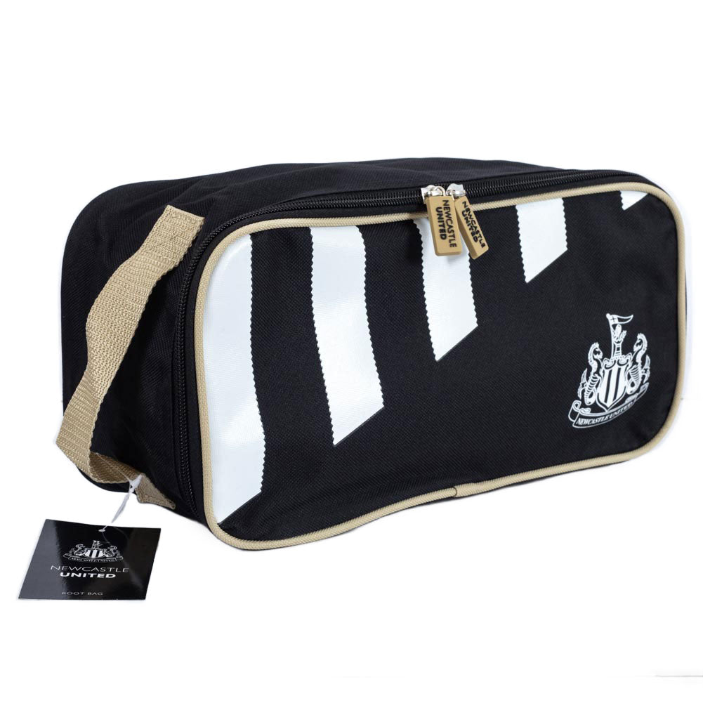 Newcastle United F.C. Boot Bag - Officially Licensed NUFC Shoe Bag with Carry Handle - Durable Bootbag for Rugby & Football Boots, Sports & Travel Use - Newcastle United Merchandise & Gift Idea