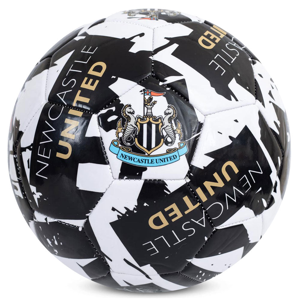 Hy-Pro Officially Licensed Newcastle United F.C. Football – Size 5, Graffiti Design, Newcastle Merchandise, NUFC, Training, Match, Collectible For Kids and Adults